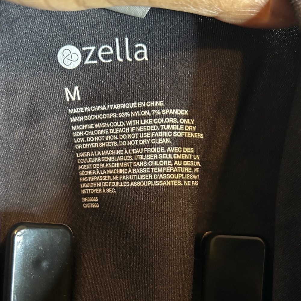 Zella Dark Gray Long Sleeve Tee Size M - Picture 2 of 10